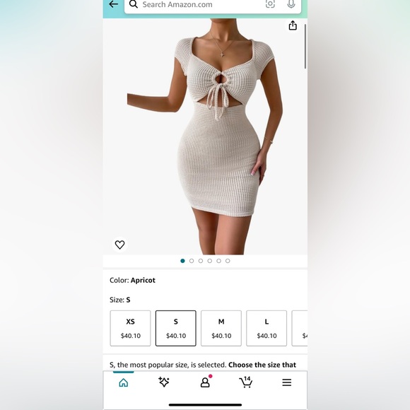 Sweetheart Neck Drawstring Front Cut Out Bodycon Dress *NEW* - Picture 7 of 7